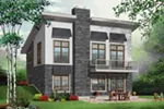 Vacation House Plan Front of Home - Spruce Grove Modern Home 032D-0804 - Shop House Plans and More