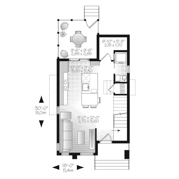 Modern House Plan First Floor - Kaspar Modern Home 032D-0806 - Search House Plans and More