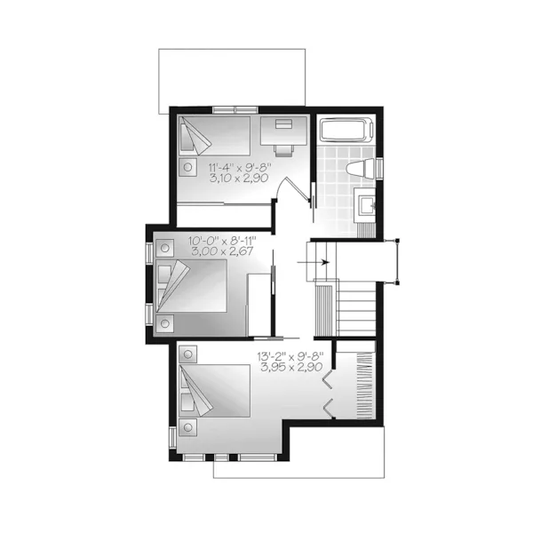 Modern House Plan Second Floor - Kaspar Modern Home 032D-0806 - Search House Plans and More