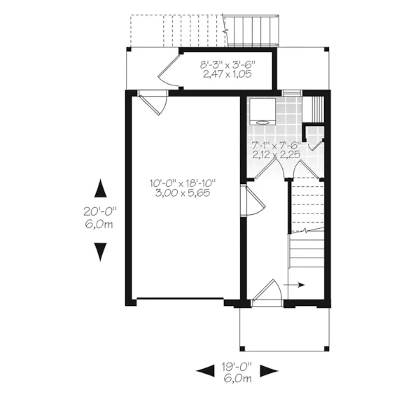 Modern House Plan First Floor - Saffold Modern Home 032D-0807 - Shop House Plans and More