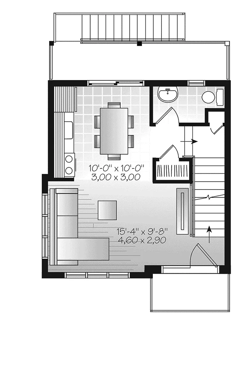 Contemporary House Plan Second Floor - Saffold Modern Home 032D-0807 - Shop House Plans and More