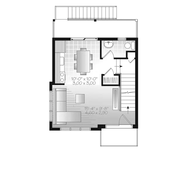 Modern House Plan Second Floor - Saffold Modern Home 032D-0807 - Shop House Plans and More