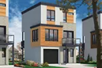 Modern House Plan Front of House 032D-0807