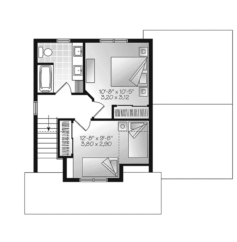 Farmhouse Plan Second Floor - Rusty Ridge Craftsman Home 032D-0808 - Shop House Plans and More
