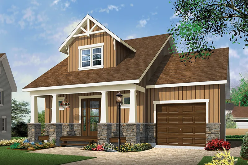 Country House Plan Front of Home - Rusty Ridge Craftsman Home 032D-0808 - Shop House Plans and More