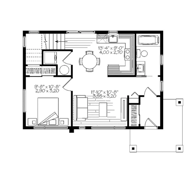 Waterfront House Plan First Floor - Sundari Contemporary Home 032D-0809 - Shop House Plans and More