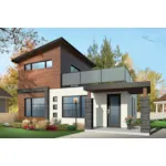 Contemporary House Plan Front of House 032D-0809