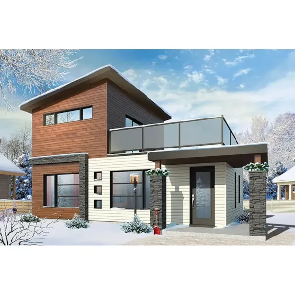 Mountain House Plan Front Photo 04 - Sundari Contemporary Home 032D-0809 - Shop House Plans and More