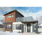 Mountain House Plan Front Photo 04 - Sundari Contemporary Home 032D-0809 - Shop House Plans and More