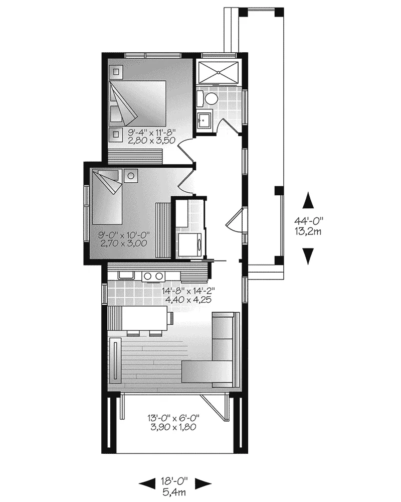 Sunbelt House Plan First Floor - Tova Modern Home 032D-0810 - Shop House Plans and More