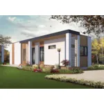 Beach & Coastal House Plan Front Photo 02 - Tova Modern Home 032D-0810 - Shop House Plans and More