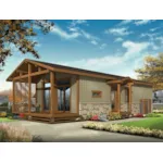 Rustic House Plan Front of House 032D-0811