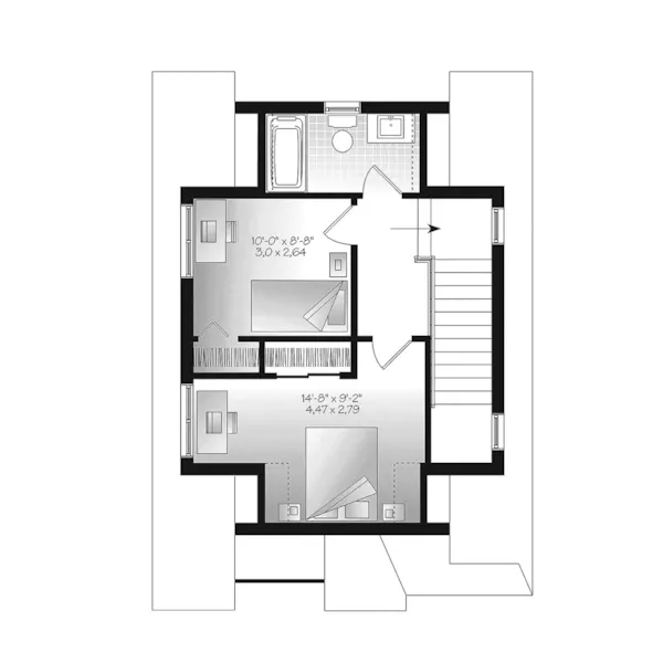 Victorian House Plan Second Floor - Wickham Small Traditional Home 032D-0812 - Shop House Plans and More