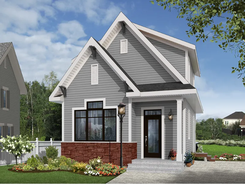 European House Plan Front Photo 02 - Wickham Small Traditional Home 032D-0812 - Shop House Plans and More