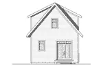 Traditional House Plan Rear Elevation - Wickham Small Traditional Home 032D-0812 - Shop House Plans and More