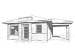 Mountain House Plan Front Image of House - Gavyn Modern Cabin 032D-0814 - Search House Plans and More