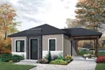 Prairie House Plan Front of House 032D-0814