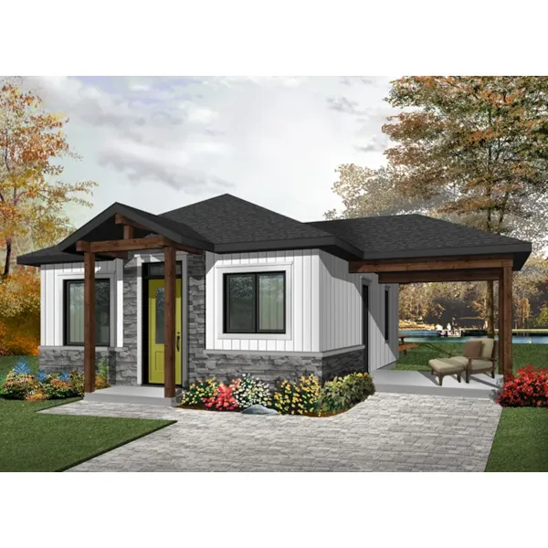 Bungalow House Plan Front of Home - Fenton Craftsman Home 032D-0815 - Search House Plans and More