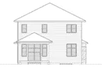 Modern House Plan Rear Elevation - Chanda Prairie Style Home 032D-0816 - Search House Plans and More