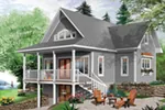 Cabin & Cottage House Plan Front of Home - Brown Hill Lake Home 032D-0817 - Search House Plans and More
