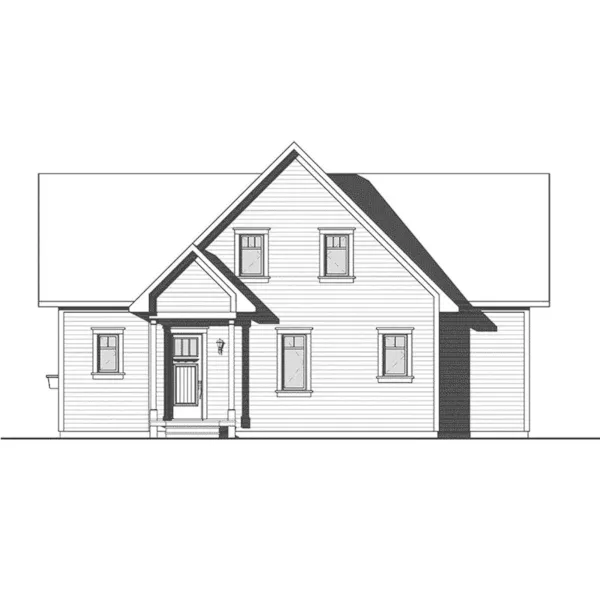 Waterfront House Plan Rear Elevation - Brown Hill Lake Home 032D-0817 - Search House Plans and More