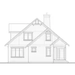 Waterfront House Plan Rear Elevation - Barthel Country Cabin Home 032D-0818 - Search House Plans and More