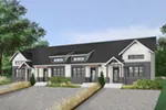 Rustic House Plan Front of Home - Bassett Path Rustic Fourplex 032D-0821 - Search House Plans and More