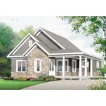 Ranch House Plan Front of House 032D-0822