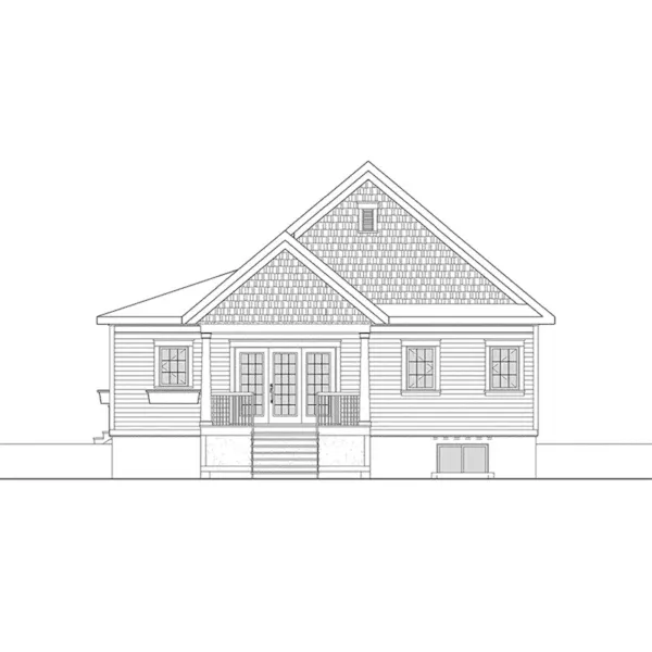 Cabin & Cottage House Plan Rear Elevation - Floralea Country Home 032D-0822 - Search House Plans and More