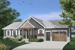 Arts & Crafts House Plan Front of Home - Gareth Craftsman Ranch Home 032D-0823 - Search House Plans and More