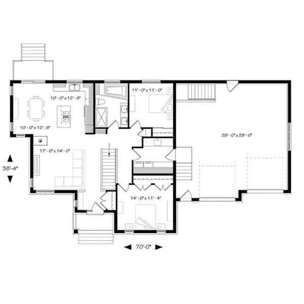 Southern House Plan First Floor - Sackston Country Home 032D-0825 - Shop House Plans and More