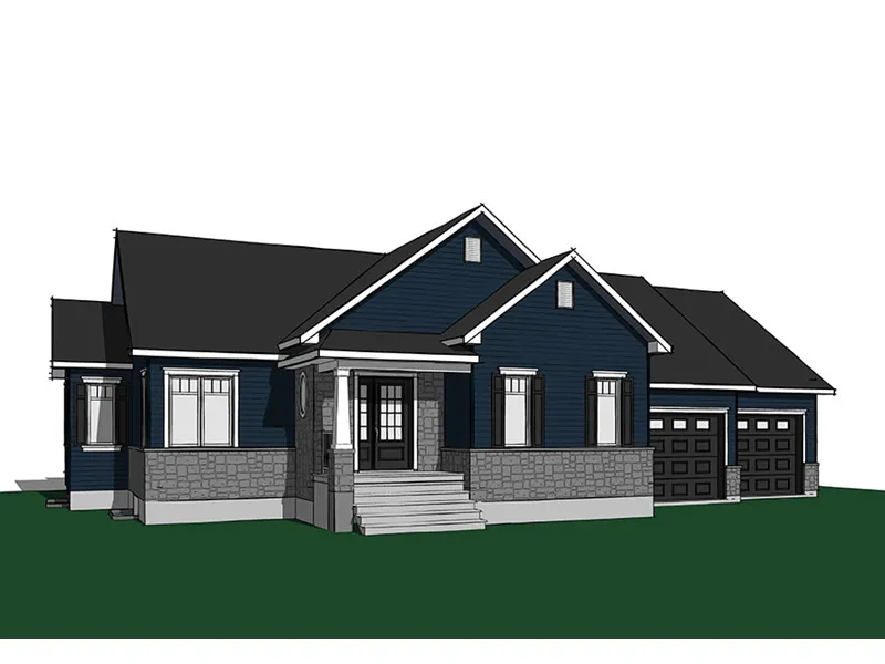 Southern House Plan Front Photo 01 - Sackston Country Home 032D-0825 - Shop House Plans and More