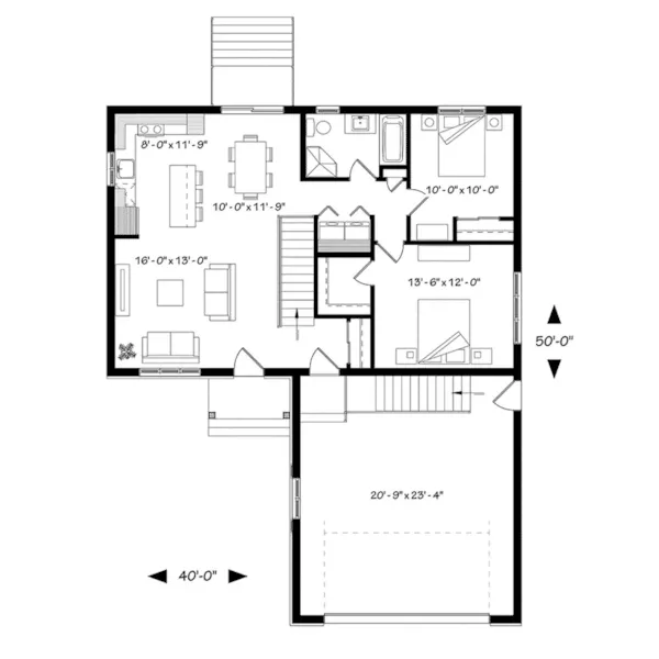 Country House Plan First Floor - Martin Creek Country Home 032D-0827 - Shop House Plans and More