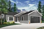 Country House Plan Front of House 032D-0827