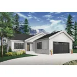 Ranch House Plan Front of Home - Macey Mill Rustic Ranch Home 032D-0828 - Shop House Plans and More