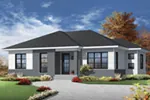 Prairie House Plan Front of House 032D-0829