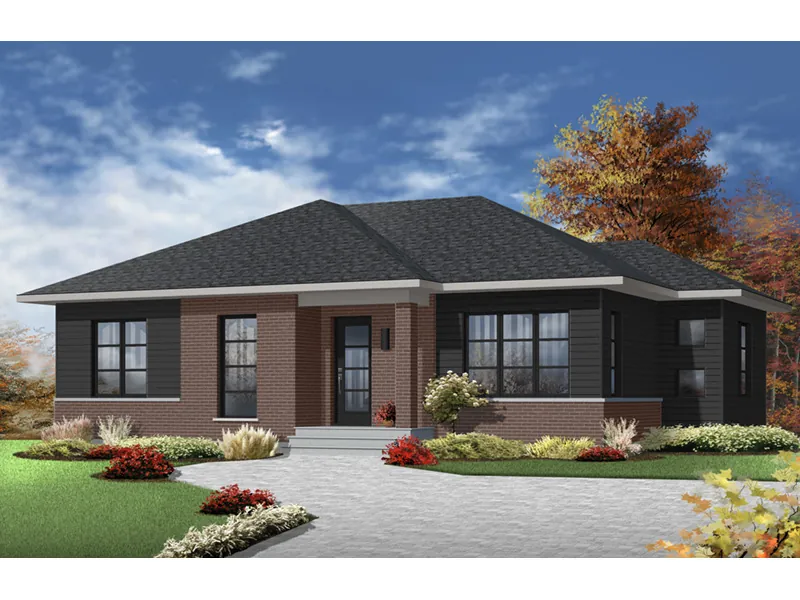 Ranch House Plan Front Photo 01 - Lettie Modern Ranch Home 032D-0829 - Shop House Plans and More