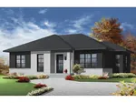 Contemporary House Plan Front Photo 10 - Lettie Modern Ranch Home 032D-0829 - Shop House Plans and More