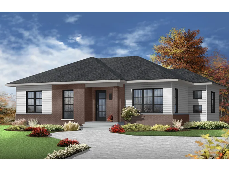 Ranch House Plan Front Photo 02 - Lettie Modern Ranch Home 032D-0829 - Shop House Plans and More