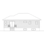 Florida House Plan Rear Elevation - Lettie Modern Ranch Home 032D-0829 - Shop House Plans and More