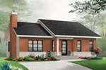 Acadian House Plan Front of House 032D-0830