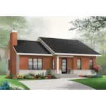 Traditional House Plan Front of House 032D-0830