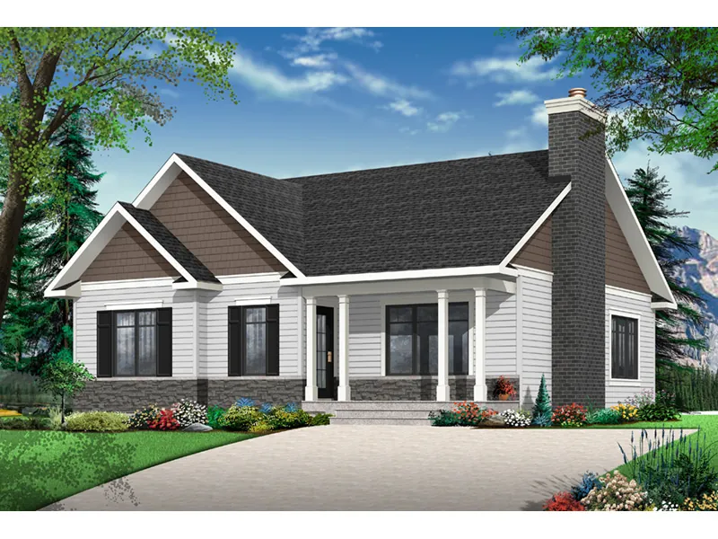 Ranch House Plan Front Photo 02 - Kindle Traditional Ranch Home 032D-0831 - Search House Plans and More