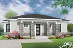 Ranch House Plan Front of Home - Laney Prairie Style Ranch Home 032D-0833 - Shop House Plans and More