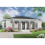 Ranch House Plan Front of Home - Laney Prairie Style Ranch Home 032D-0833 - Shop House Plans and More