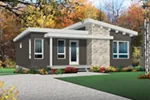 Vacation House Plan Front Image - Meade Modern Cabin 032D-0834 - Shop House Plans and More