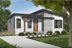 Ranch House Plan Front Photo 01 - Meade Modern Cabin 032D-0834 - Shop House Plans and More