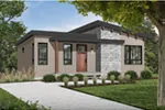 Ranch House Plan Front Photo 02 - Meade Modern Cabin 032D-0834 - Shop House Plans and More