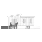 Beach & Coastal House Plan Rear Elevation - Meade Modern Cabin 032D-0834 - Shop House Plans and More