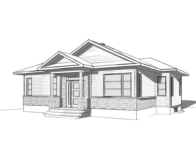 Lake House Plan Front Image of House - Parson Peak Rustic Home 032D-0835 - Shop House Plans and More